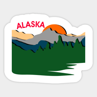 alaska vintage Sticker